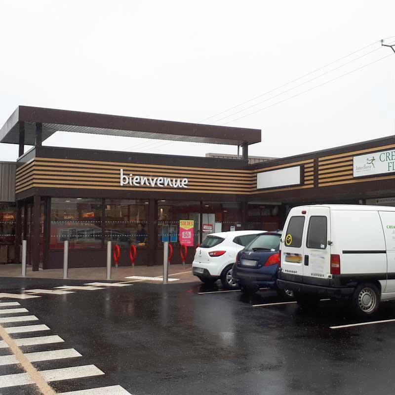 Fourniture des Horizontaux sur les façades de préaux